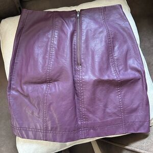 Free people modern femme vegan leather mini skirt size 0